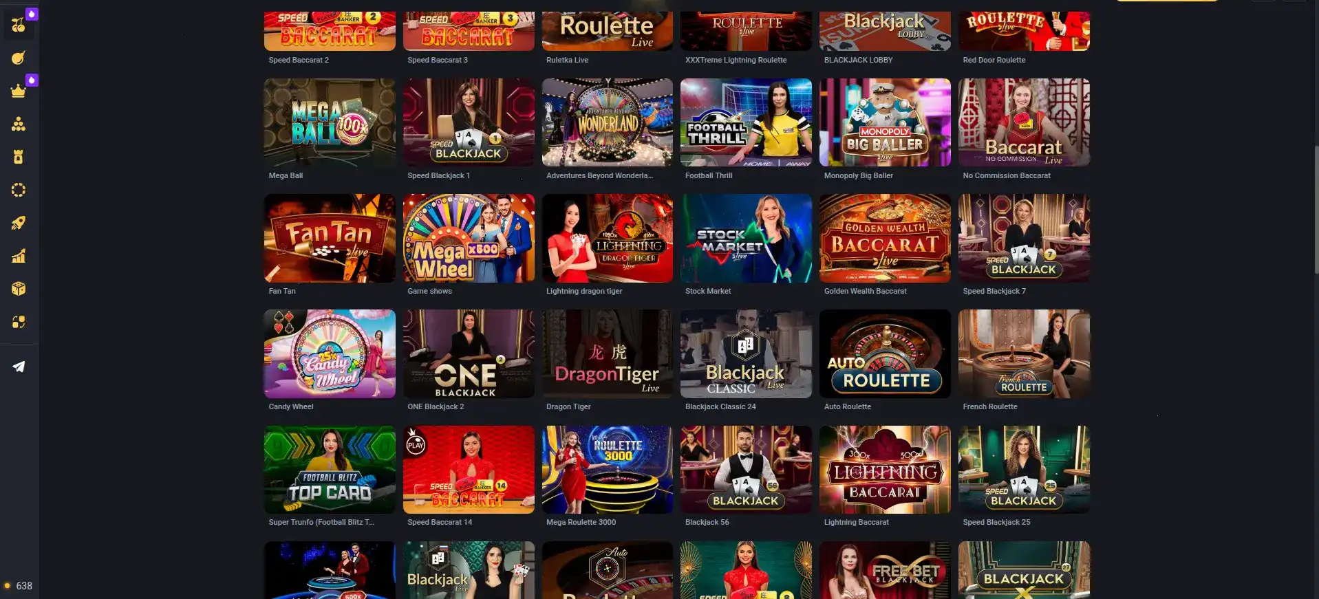 живое казино баккара анлим